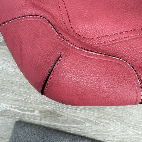 Coach M1220-23441 Poppy Rose Pink Pebbled Leather Handbag Tote - Picture 9 of 11